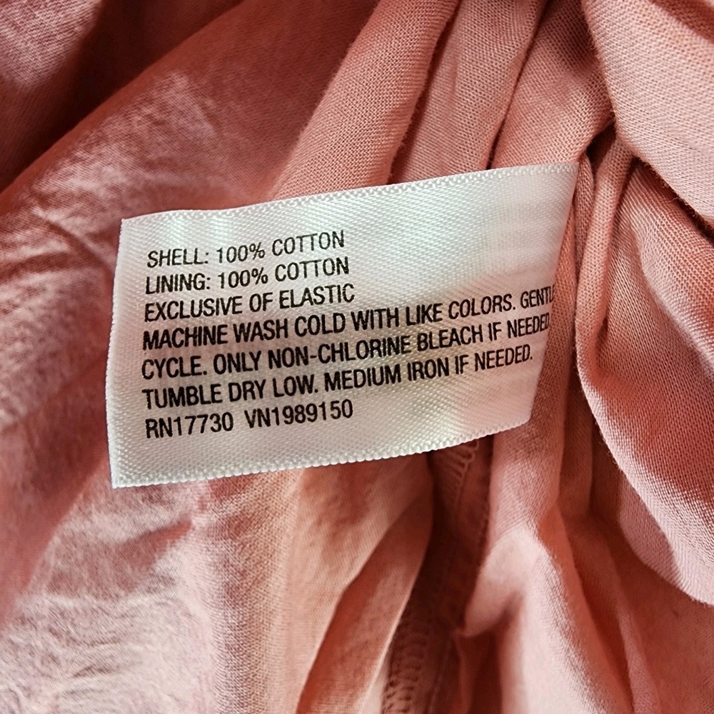 A New Day Pink Cotton Midi Skirt Womens M Boho Bric-Brac Pintuck Casual NEW - Picture 12 of 13